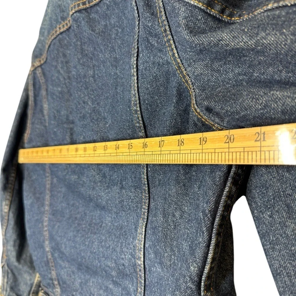Vintage Levi's Buffalo Plaid Flannel-lined‎ Denim Trucker Jacket 80s Men's S / M